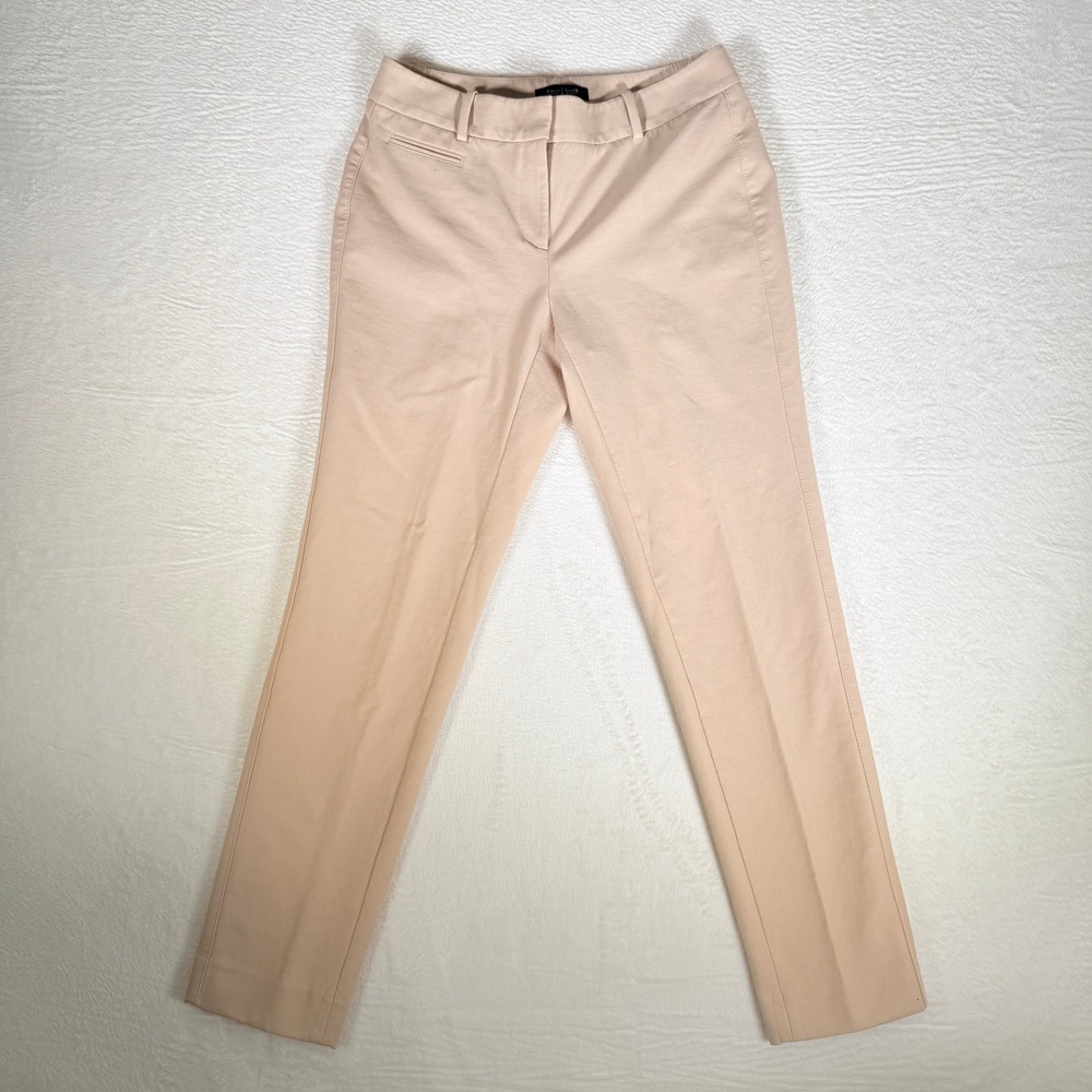 White House Black Market Womens‎ Slim Ankle Pants Beige Size 2R Modern Fit